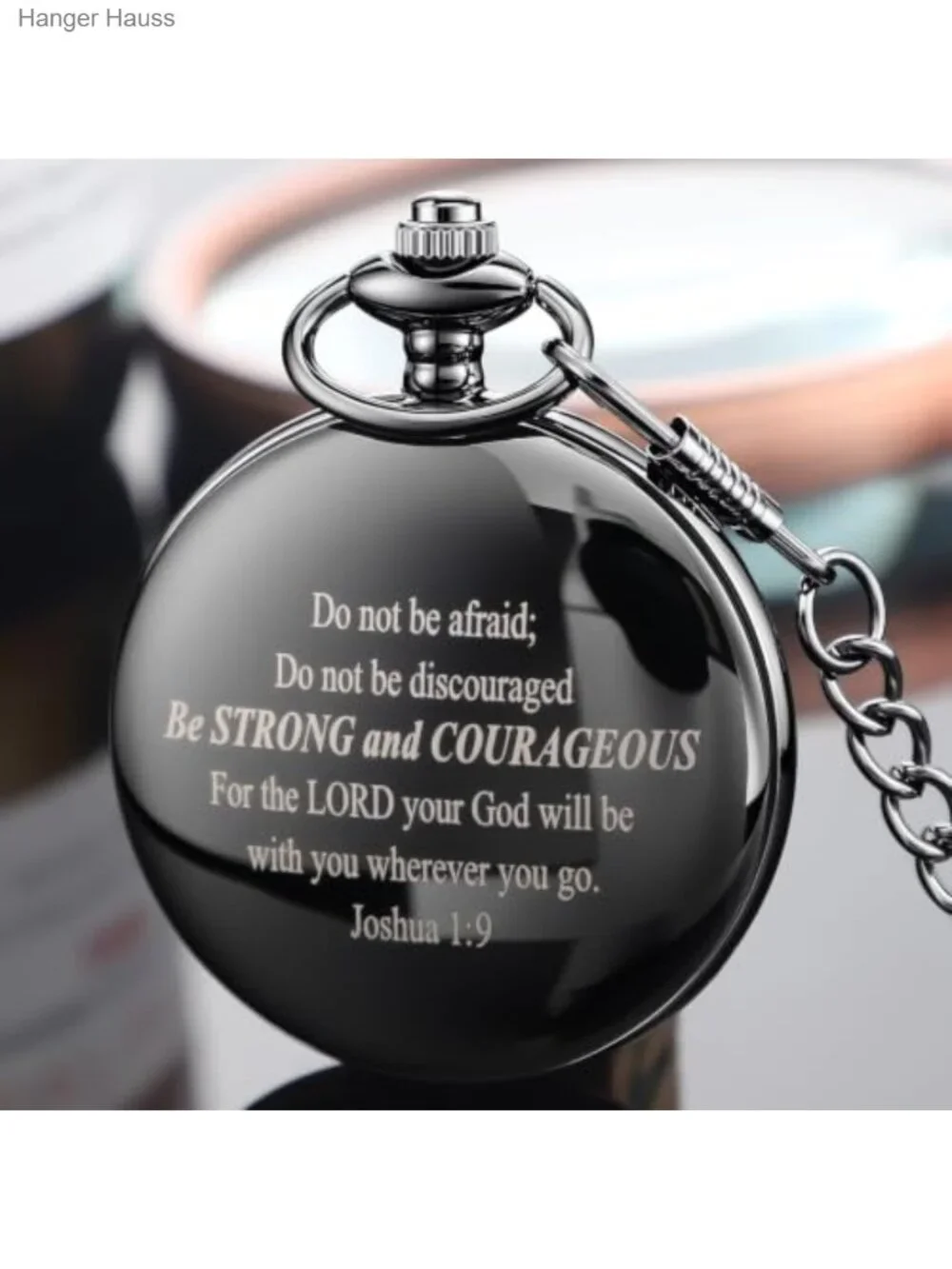 Vintage Cross Pocket Watch with Chain Alloy Quartz